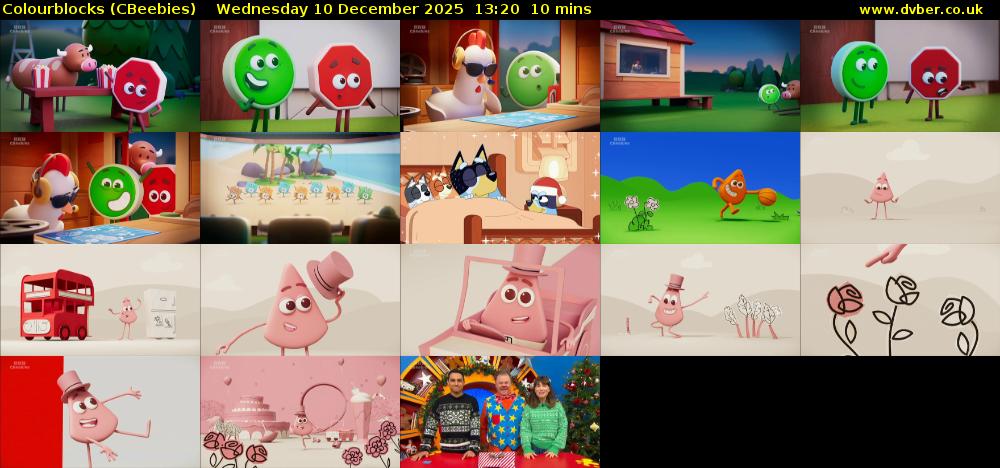 Colourblocks (CBeebies) Wednesday 10 December 2025 13:20 - 13:30