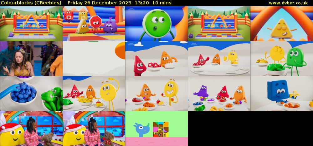 Colourblocks (CBeebies) Friday 26 December 2025 13:20 - 13:30