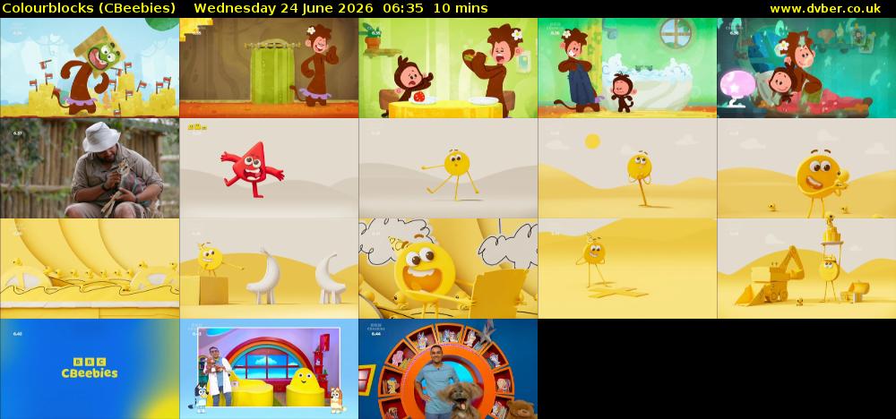 Colourblocks (CBeebies) Wednesday 24 June 2026 06:35 - 06:45