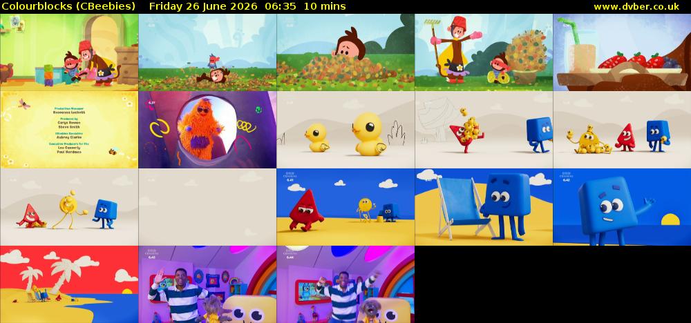Colourblocks (CBeebies) Friday 26 June 2026 06:35 - 06:45