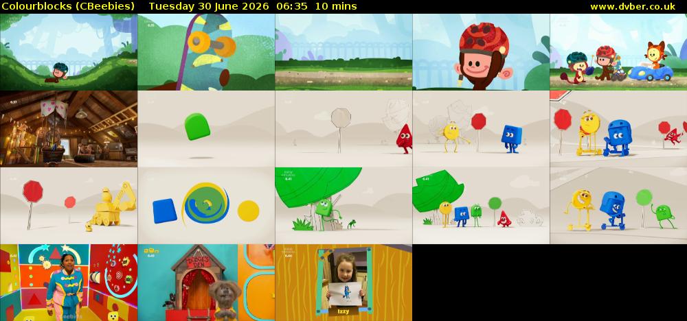 Colourblocks (CBeebies) Tuesday 30 June 2026 06:35 - 06:45