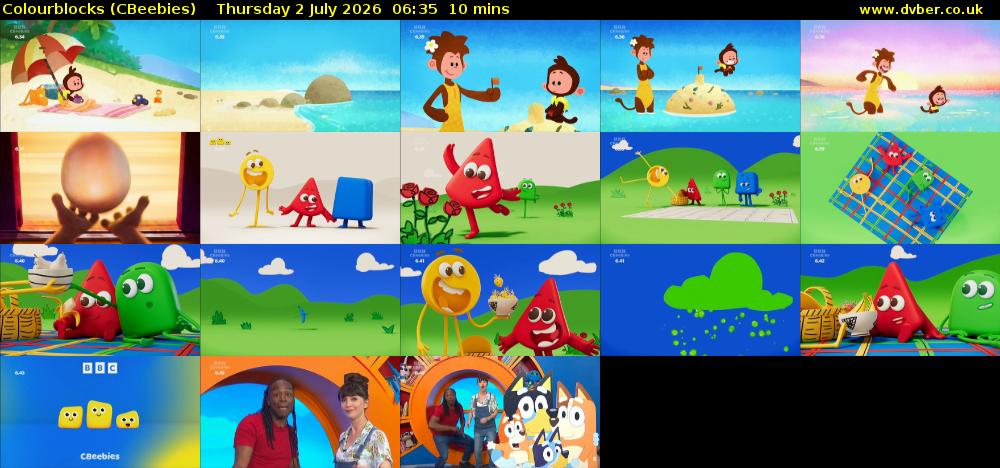 Colourblocks (CBeebies) Thursday 2 July 2026 06:35 - 06:45