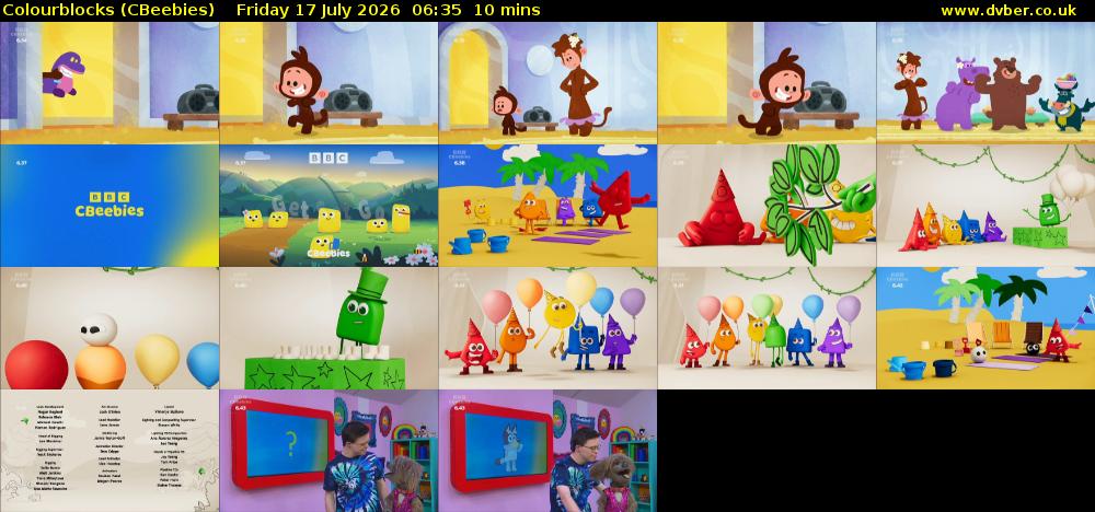 Colourblocks (CBeebies) Friday 17 July 2026 06:35 - 06:45