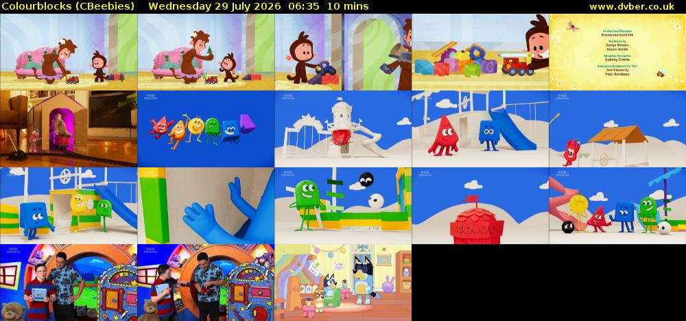 Colourblocks (CBeebies) Wednesday 29 July 2026 06:35 - 06:45