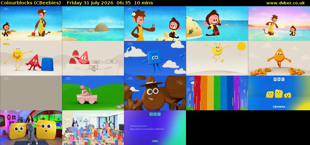 Colourblocks (CBeebies) Friday 31 July 2026 06:35 - 06:45