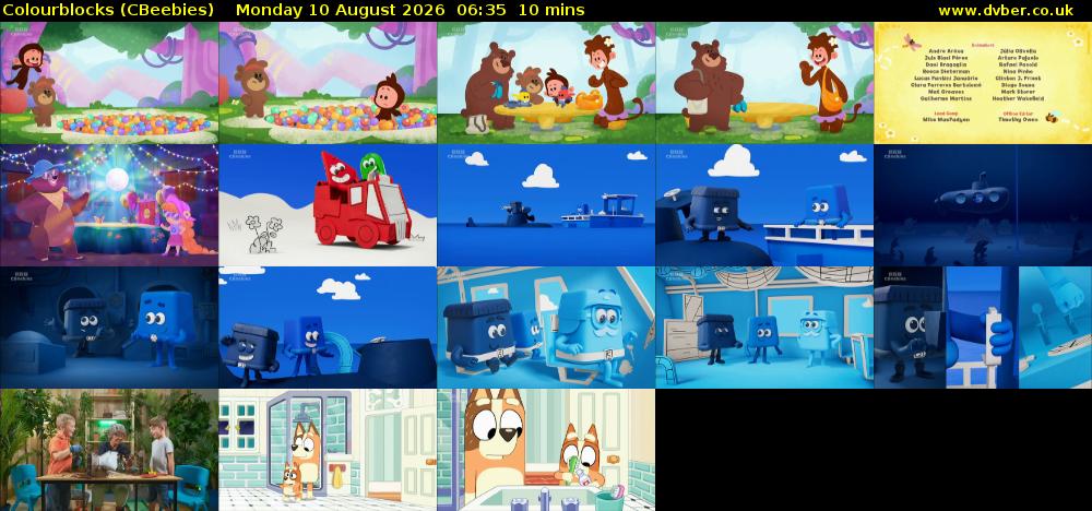 Colourblocks (CBeebies) Monday 10 August 2026 06:35 - 06:45