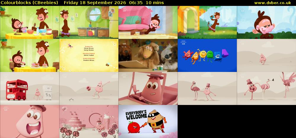 Colourblocks (CBeebies) Friday 18 September 2026 06:35 - 06:45