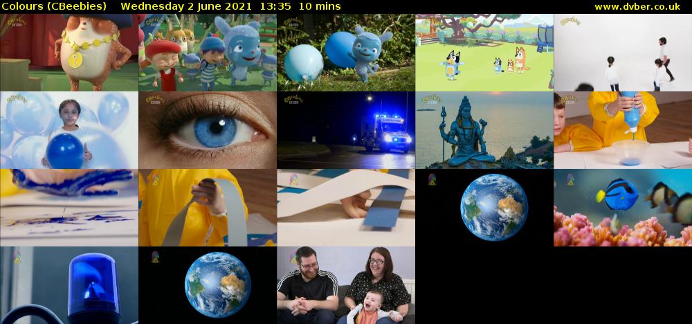 Colours (CBeebies) Wednesday 2 June 2021 13:35 - 13:45