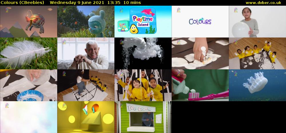 Colours (CBeebies) Wednesday 9 June 2021 13:35 - 13:45