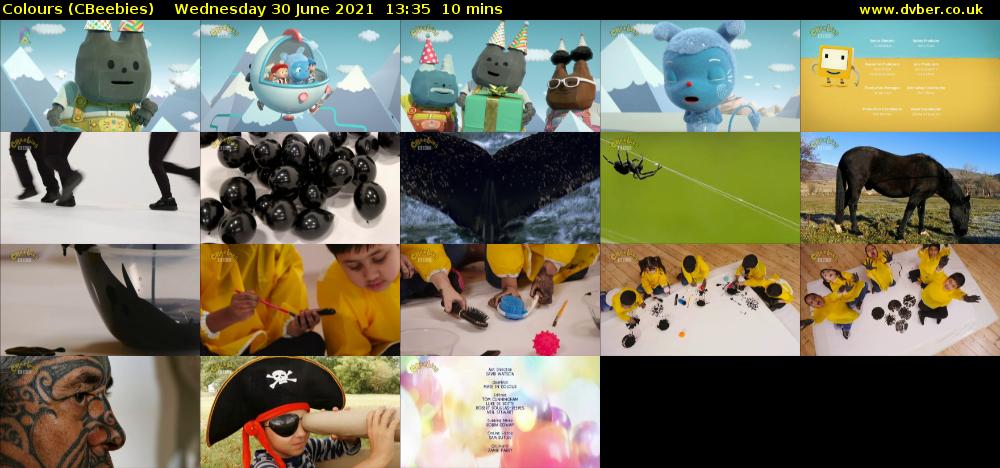 Colours (CBeebies) Wednesday 30 June 2021 13:35 - 13:45