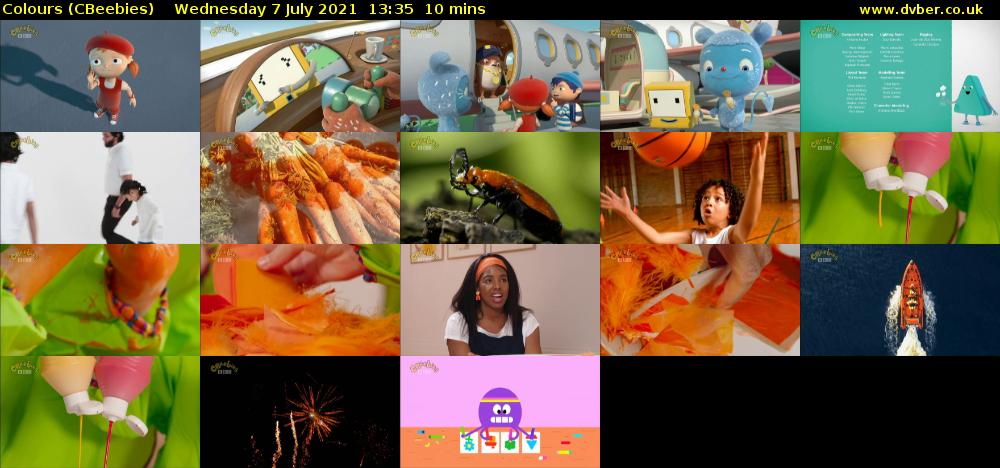 Colours (CBeebies) Wednesday 7 July 2021 13:35 - 13:45