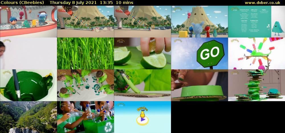 Colours (CBeebies) Thursday 8 July 2021 13:35 - 13:45
