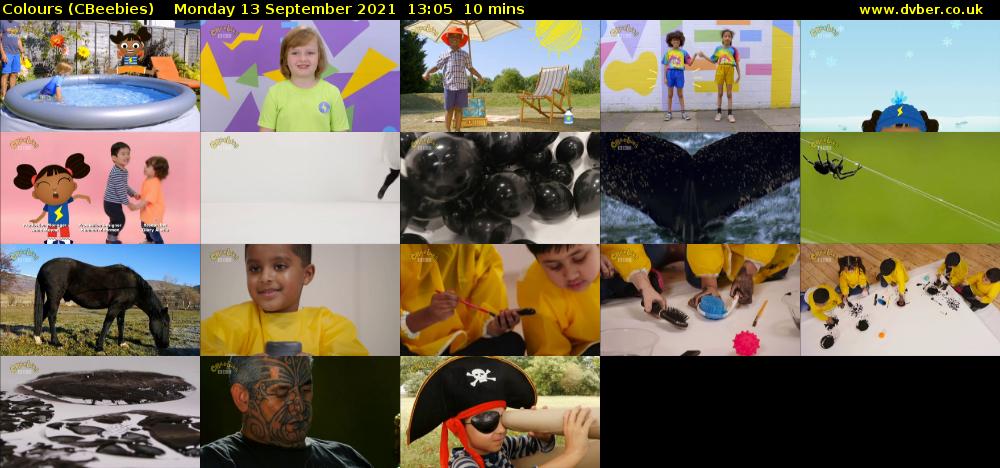 Colours (CBeebies) Monday 13 September 2021 13:05 - 13:15