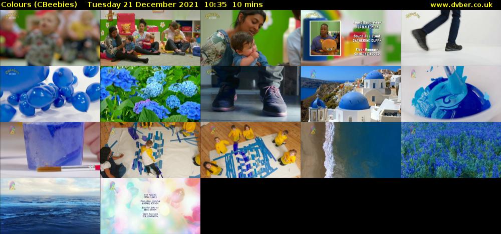 Colours (CBeebies) Tuesday 21 December 2021 10:35 - 10:45