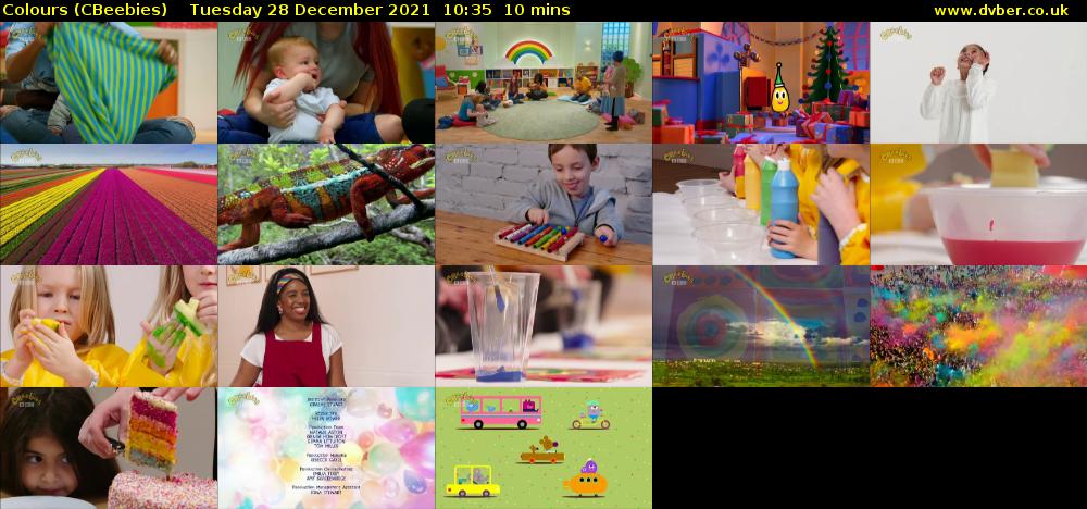 Colours (CBeebies) Tuesday 28 December 2021 10:35 - 10:45