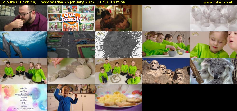 Colours (CBeebies) Wednesday 26 January 2022 11:50 - 12:00