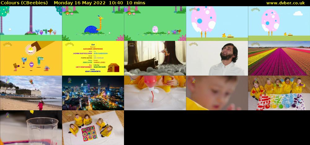 Colours (CBeebies) Monday 16 May 2022 10:40 - 10:50