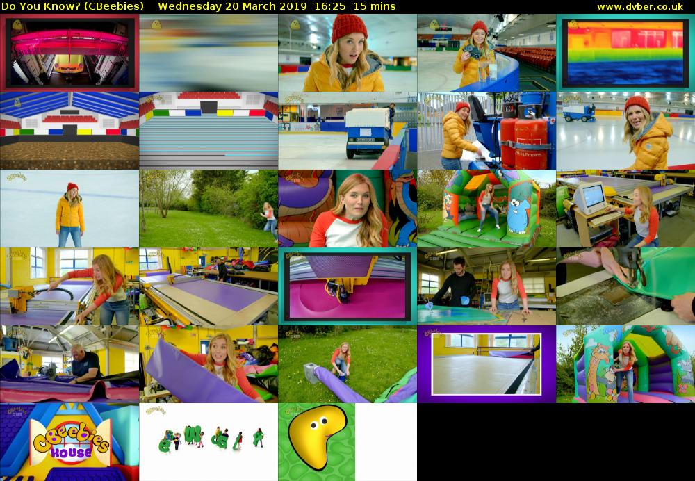 Do You Know? (CBeebies) Wednesday 20 March 2019 16:25 - 16:40