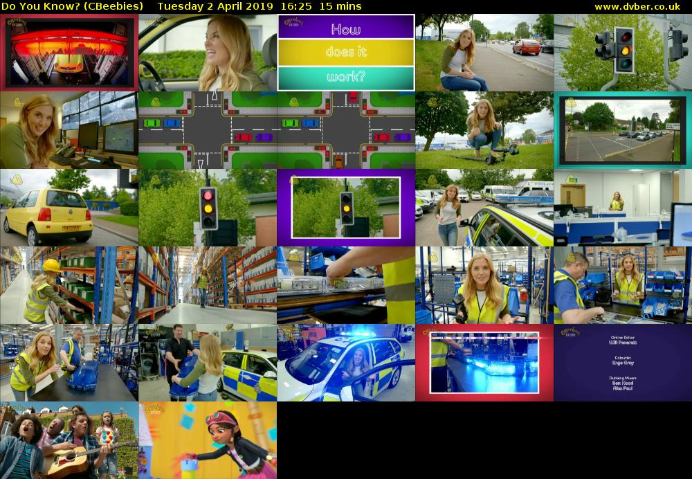 Do You Know? (CBeebies) Tuesday 2 April 2019 16:25 - 16:40
