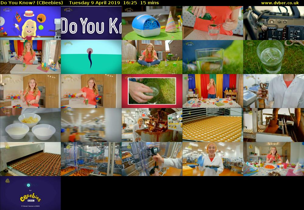 Do You Know? (CBeebies) Tuesday 9 April 2019 16:25 - 16:40