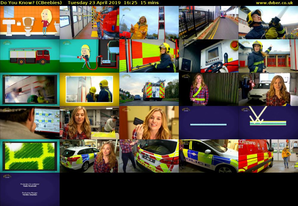 Do You Know? (CBeebies) Tuesday 23 April 2019 16:25 - 16:40