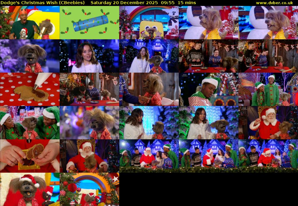 Dodge's Christmas Wish (CBeebies) Saturday 20 December 2025 09:55 - 10:10