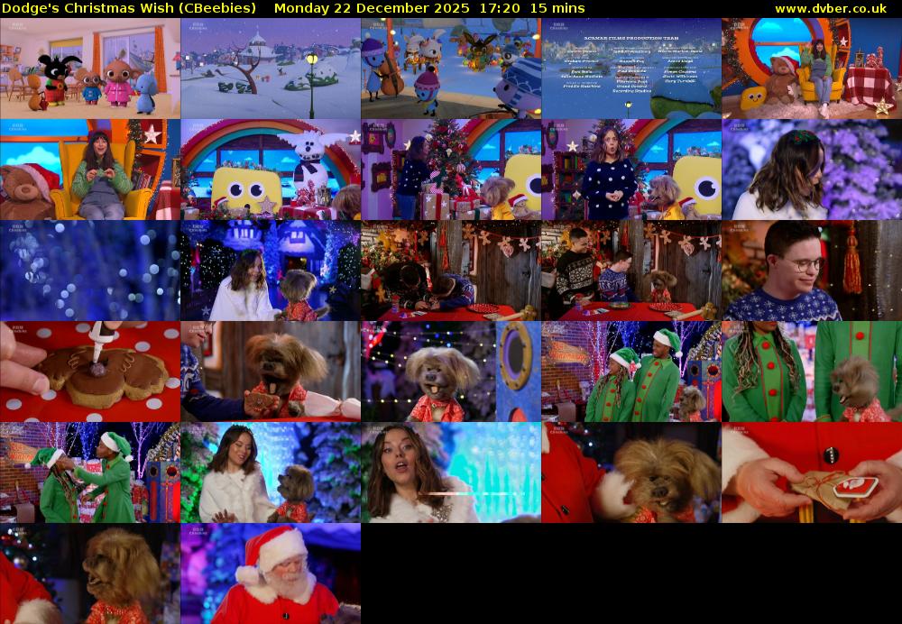 Dodge's Christmas Wish (CBeebies) Monday 22 December 2025 17:20 - 17:35