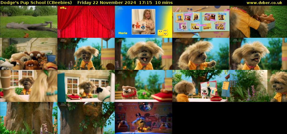 Dodge's Pup School (CBeebies) Friday 22 November 2024 17:15 - 17:25
