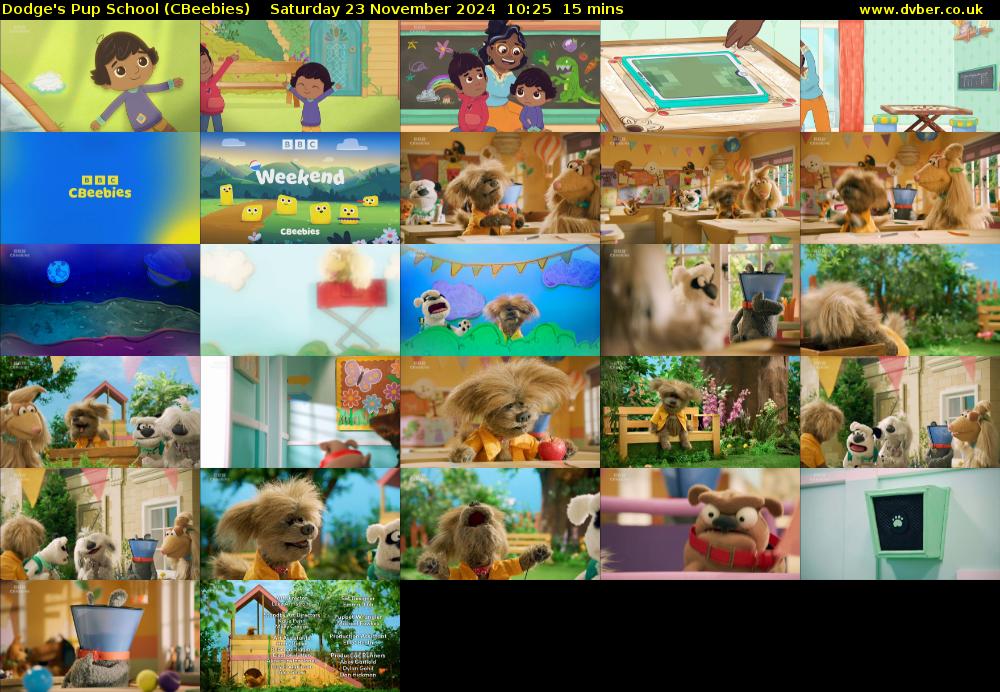 Dodge's Pup School (CBeebies) Saturday 23 November 2024 10:25 - 10:40