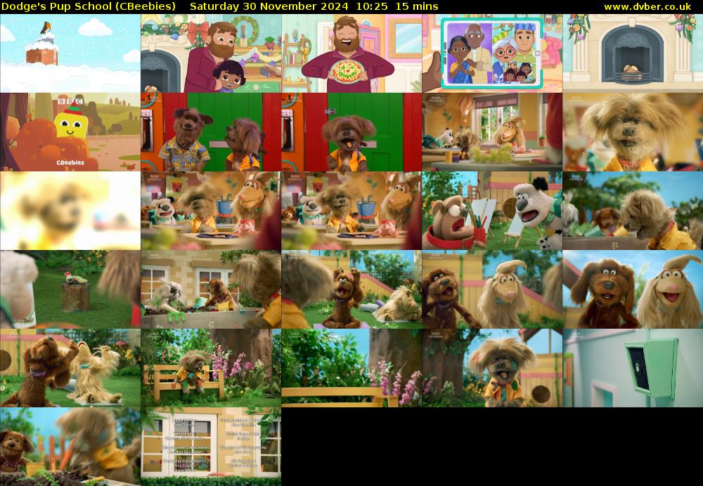 Dodge's Pup School (CBeebies) Saturday 30 November 2024 10:25 - 10:40
