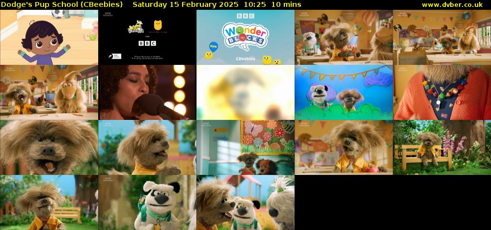 Dodge's Pup School (CBeebies) Saturday 15 February 2025 10:25 - 10:35