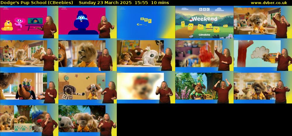 Dodge's Pup School (CBeebies) Sunday 23 March 2025 15:55 - 16:05