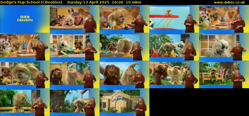 Dodge's Pup School (CBeebies) Sunday 13 April 2025 16:00 - 16:10