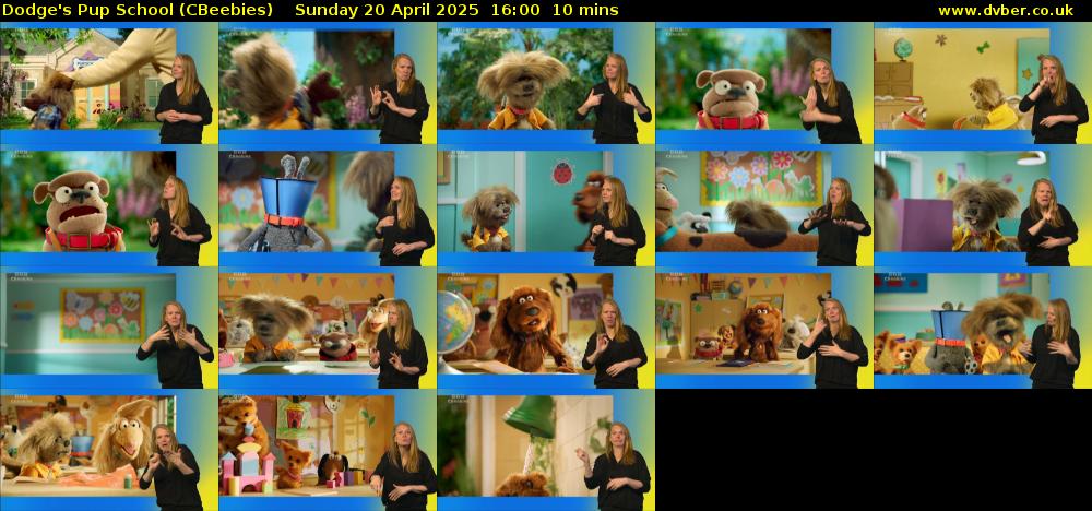 Dodge's Pup School (CBeebies) Sunday 20 April 2025 16:00 - 16:10