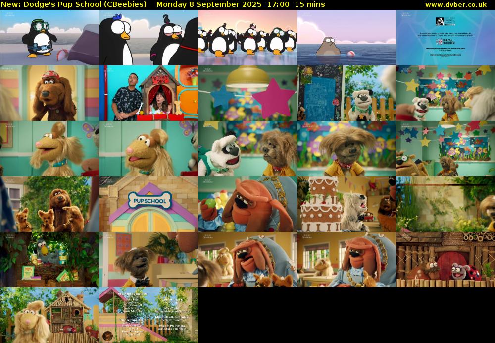 Dodge's Pup School (CBeebies) Monday 8 September 2025 17:00 - 17:15