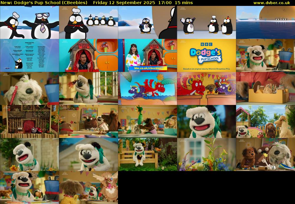 Dodge's Pup School (CBeebies) Friday 12 September 2025 17:00 - 17:15