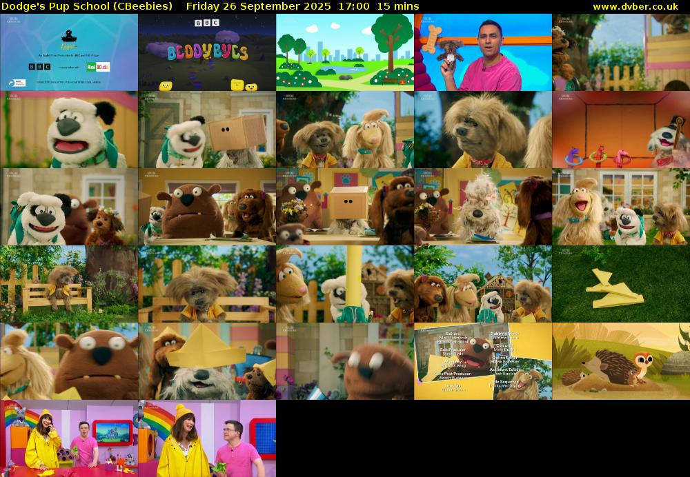 Dodge's Pup School (CBeebies) Friday 26 September 2025 17:00 - 17:15