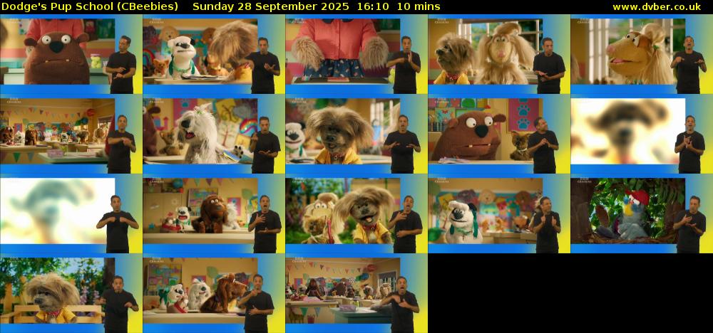 Dodge's Pup School (CBeebies) Sunday 28 September 2025 16:10 - 16:20