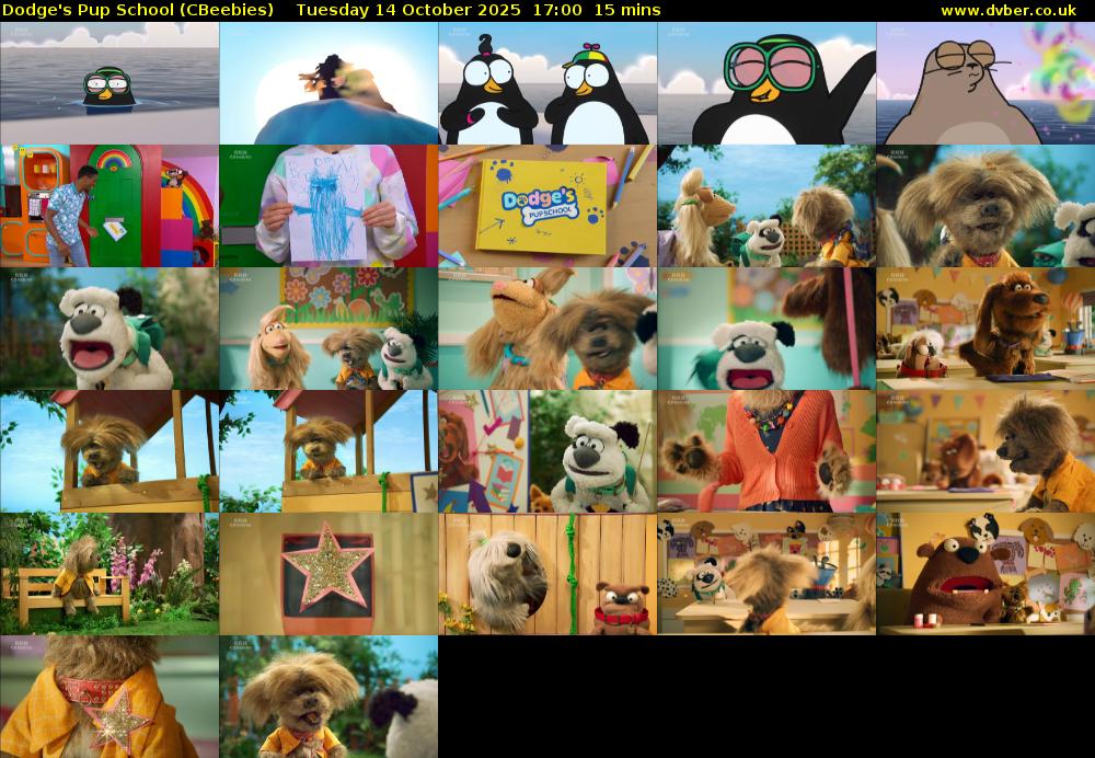 Dodge's Pup School (CBeebies) Tuesday 14 October 2025 17:00 - 17:15