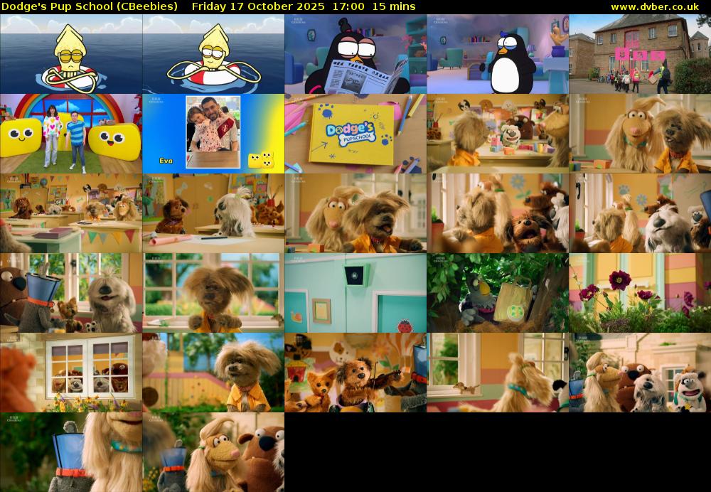 Dodge's Pup School (CBeebies) Friday 17 October 2025 17:00 - 17:15