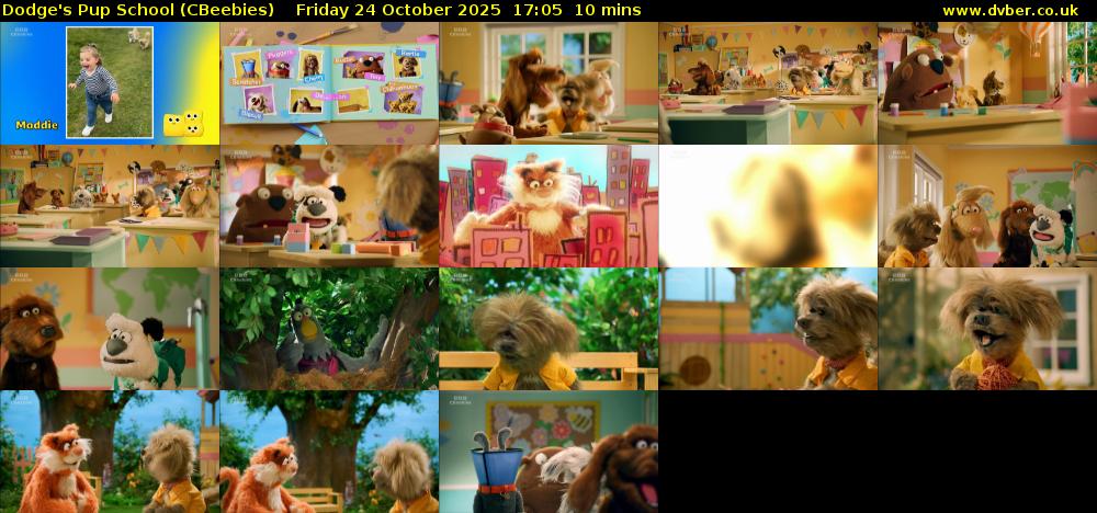 Dodge's Pup School (CBeebies) Friday 24 October 2025 17:05 - 17:15