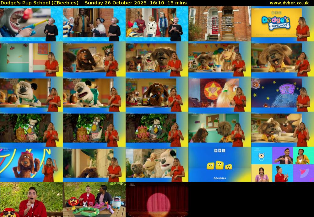 Dodge's Pup School (CBeebies) Sunday 26 October 2025 16:10 - 16:25