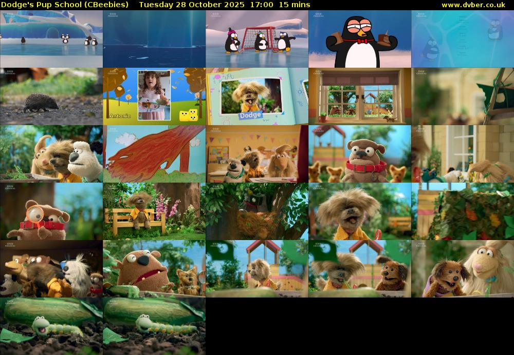 Dodge's Pup School (CBeebies) Tuesday 28 October 2025 17:00 - 17:15