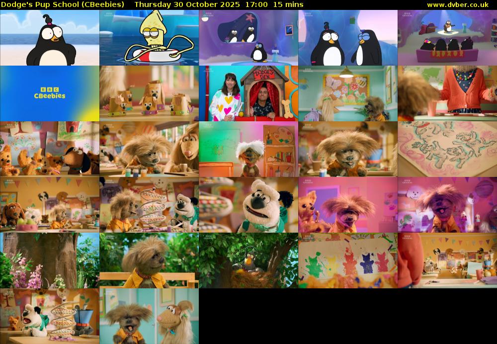 Dodge's Pup School (CBeebies) Thursday 30 October 2025 17:00 - 17:15