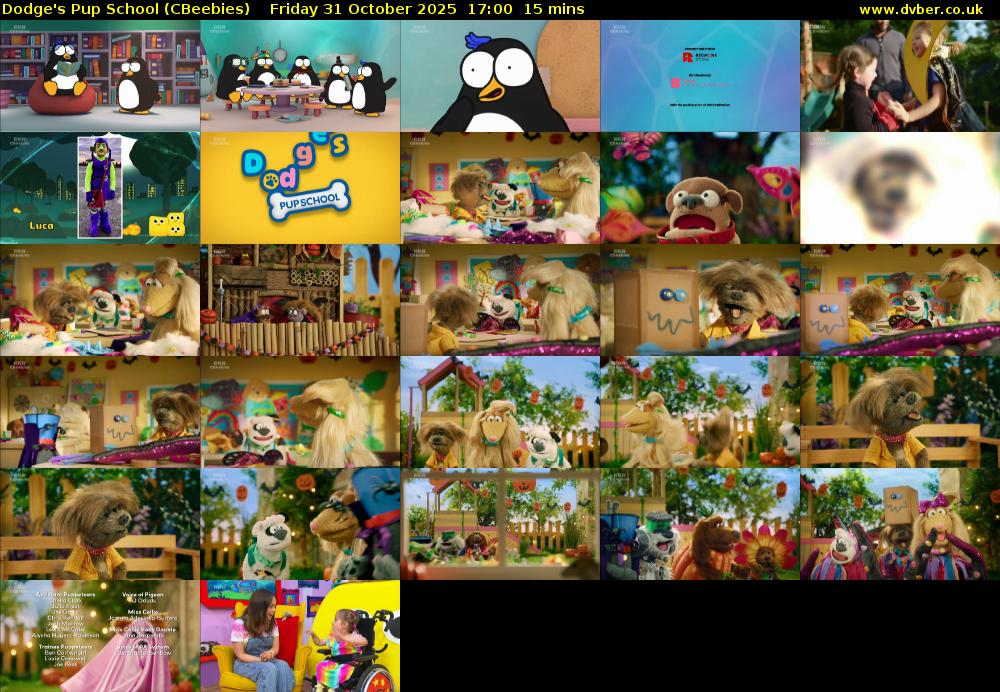 Dodge's Pup School (CBeebies) Friday 31 October 2025 17:00 - 17:15
