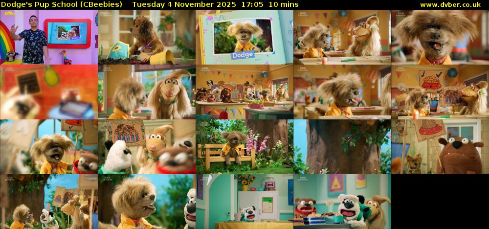 Dodge's Pup School (CBeebies) Tuesday 4 November 2025 17:05 - 17:15