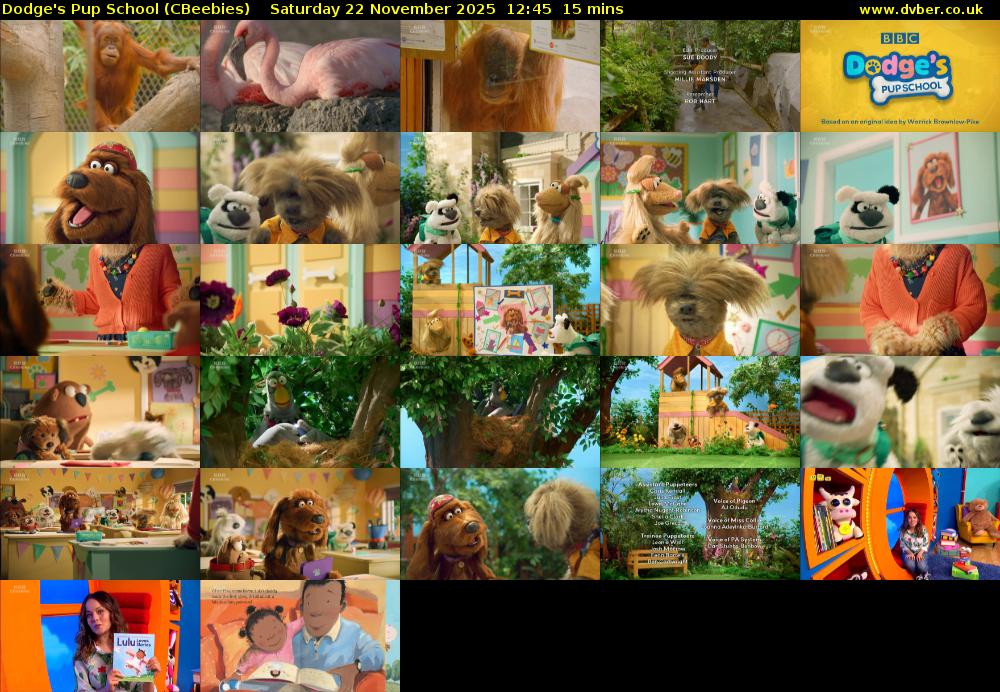 Dodge's Pup School (CBeebies) Saturday 22 November 2025 12:45 - 13:00