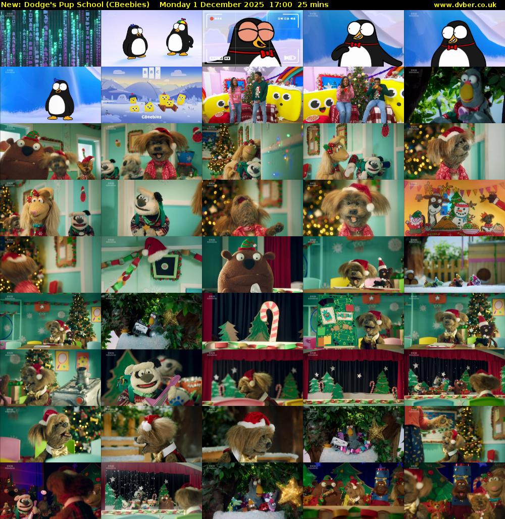 Dodge's Pup School (CBeebies) Monday 1 December 2025 17:00 - 17:25