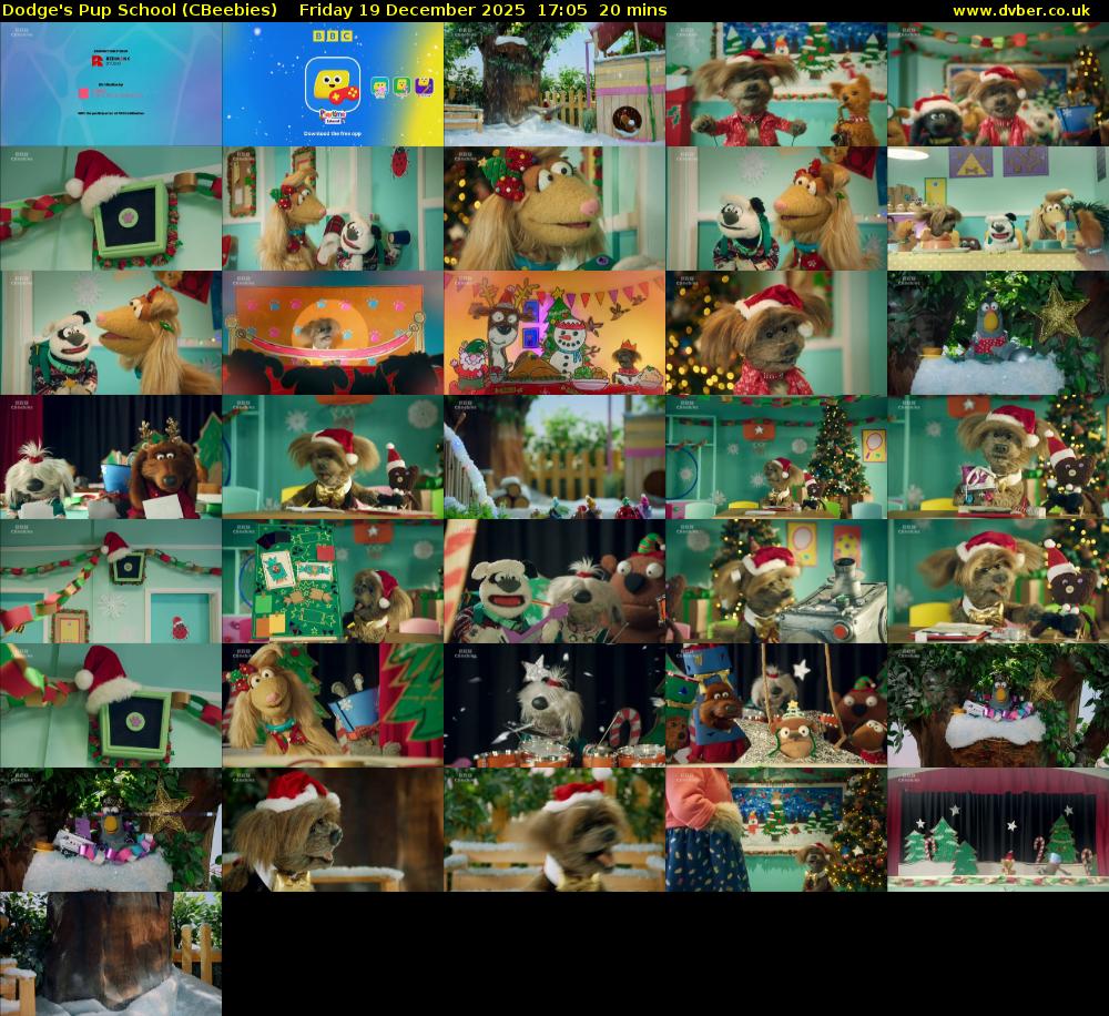 Dodge's Pup School (CBeebies) Friday 19 December 2025 17:05 - 17:25