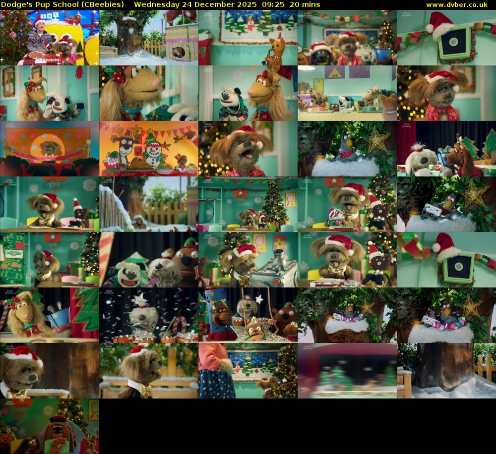 Dodge's Pup School (CBeebies) Wednesday 24 December 2025 09:25 - 09:45